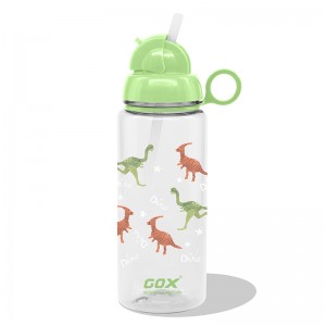 GOX China OEM Kids Water Bottle with Straw Lid & Carry Loop