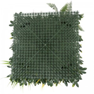 Vertikální zahradní plastová zelená tráva stěna rostlin pozadí umělé živé ploty buxusové panely
