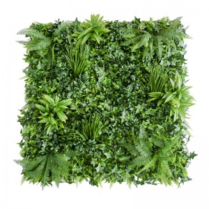 옥외 훈장 가짜 녹색 잎 산울타리 회양목 배경막 인공적인 잔디 벽 패널