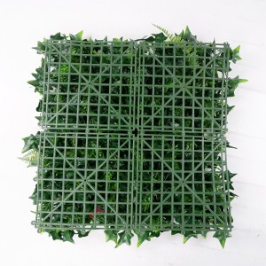 ပြင်ပအိမ်အလှဆင်ခြင်း Vertical Panel Wall Hanging Green Artificial Plant Wall