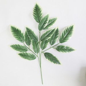 סיטונאי קישוט נוף עלה ירוק פלסטיק מזויף ענפי צמח עלים מלאכותיים