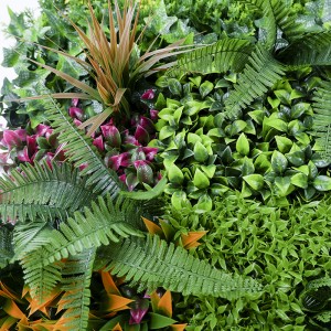 UV Protection Faux Green Boxwood Leaves Plant Fence Hedge Backdrop Artificial Grass Wall Panel