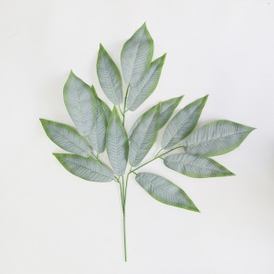 Wholesale Landscaping Decoration Leaf Green Plastic Fake Plant Branches Artificial Leaves