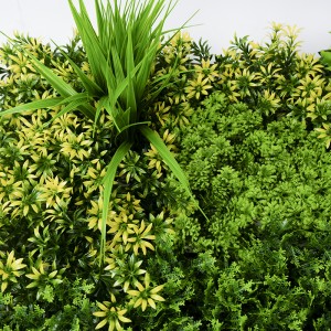 UV Protection Faux Green Boxwood Leaves Plant Fence Hedge Backdrop Artificial Grass Wall Panel