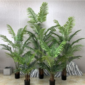 Home Decor Artificial Bonsai Wholesale Indoor Plastic Ornament Palm Tree Plant