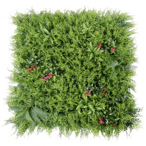 ผนังโรงงานประดิษฐ์แนวตั้งแขวนพืชสีเขียวผนัง Boxwood Hedge หญ้าผนังแผงรั้วความเป็นส่วนตัว