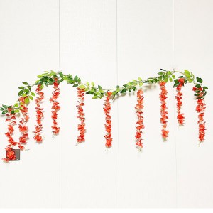 Artificial Fake Wisteria Vine Hanging Garland Silk Flowers String Home Party Wedding Decoration