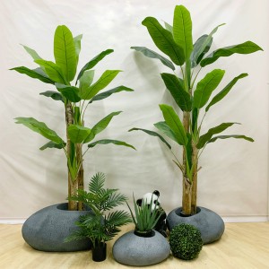 Dirbtiniai bananų lapų augalai Indoor Tree vestuvių dekoravimui