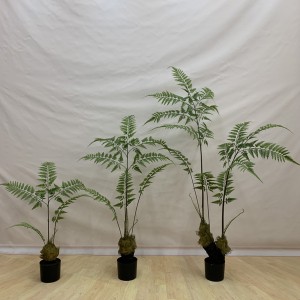 Vnútorná vonkajšia falošná Plastová rastlina vnútorná umelá dekorácia umelý strom papraď rastlina