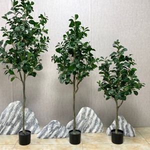 Wholesale Faux Greenery Potted Bonsai Tree Artificial Douban Tree For Decoration