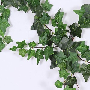 2m lang Eføykransen kunstig grønt blad vegghengende kunstige blader bryllupskrans