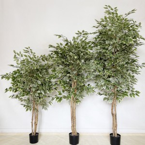 Оптовая продажа вечнозеленых внутренних украшений поддельные баньяновые растения искусственное дерево