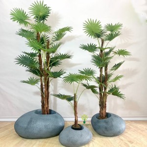 Tumbuhan kipas bonsai borong tiruan Simulasi pasu hiasan pejabat ruang tamu