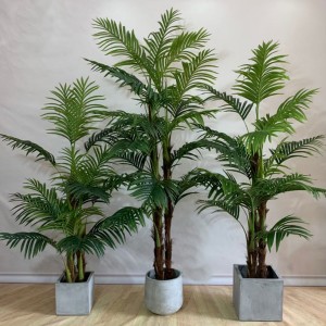 Arbulu di palma in vaso artificiale Per a decorazione di casa alta simulazione kwai tree