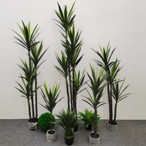 ხელოვნური მცენარეები სახლის დეკორაციისთვის პლასტიკური Bonsai Yucca მცენარეთა ბაღის მომწოდებელი