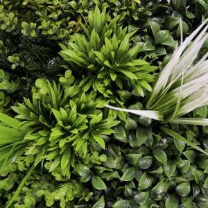 Roślina zewnętrzna tło zielona mata panelowa żywopłot bukszpan ściana ze sztucznej trawy do pionowego ogrodu