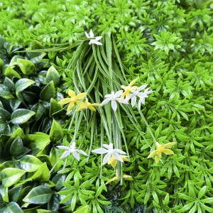 Надворешна декорација Вештачко зеленика од мешани растенија за жива ограда Ѕид од вештачка трева за позадина во градината