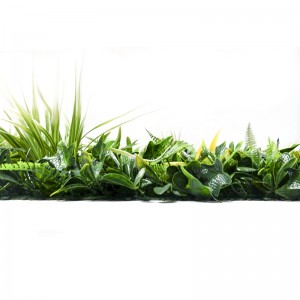 Ачык жасалма өсүмдүктөр Faux Green панелдер Decoration Grass Wall жабуу