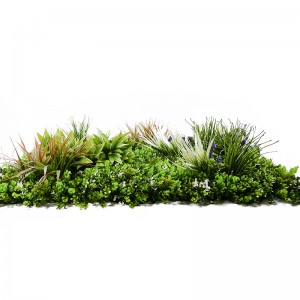 Tumbuhan Palsu Taman Plastik Boxwood Panel Topiary Hedge Dinding Tumbuhan Rumput Tiruan Hijau Untuk Hiasan
