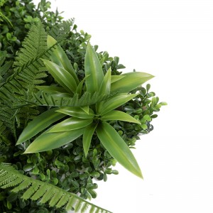 Крытый и открытый искусственный лист растения, настенная панель, фоновый декор, искусственная зеленая трава, растение, стена для декора садовой стены