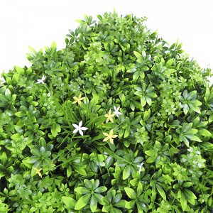 UV Protection Foliage Boxwood Hedge Panel ພືດທຽມ Wall Faux Grass Green Wall for Privacy Vertical Garden