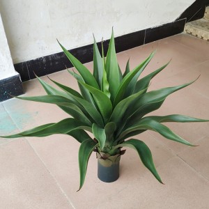 China Factory Plastic Bonsai Potted Crown Orchid Plant for Indoor Outdoor Decoration Artificial Agave Sisalana Tree