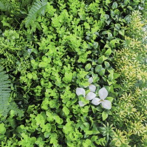 ბაღის ორნამენტი ხელოვნური მცენარეები ჰეჯი ბზის პანელი ხელოვნური ბალახის კედელი ვერტიკალური ბაღის დეკორაციისთვის