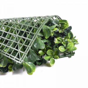 Plasta Buksa Heĝo Panelo Artefaritaj Plantoj Herbo Verda Muro Por Vertikala Ĝardeno