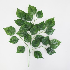 محاكاة نباتات أوراق الشجر على الحائط أوراق خضراء نابضة بالحياة وأوراق نباتات صناعية