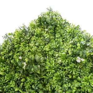 1*1 m vairumtirdzniecības mākslīgā bukskoka dzīvžoga augu žogs mākslīgā zaļā zāle siena vertikālai dārza dekorēšanai