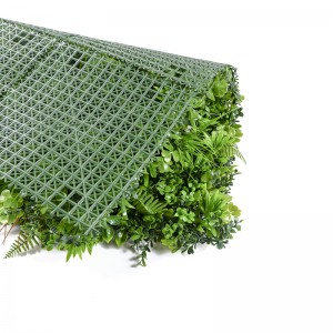 एन्टी-यूवी प्लास्टिक हरियाली प्लान्ट फेंस प्यानलहरू बक्सवुड चटाई बगैंचा सजावटको लागि कृत्रिम हेजहरू