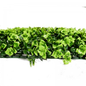 Πλαστικό εξωτερικό πάνελ με πράσινα φύλλα Προστασία προσωπικών δεδομένων Τεχνητό γρασίδι φυτό τοίχου για διακόσμηση σπιτιού