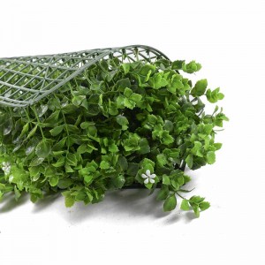 ในร่มกลางแจ้งประดิษฐ์ใบพืชผนังแผงฉากหลังตกแต่งหญ้าสีเขียวประดิษฐ์ผนังสำหรับ Garden Wall Decor