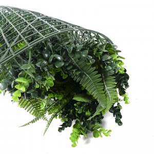 Υπαίθρια υπεριώδης ακτινοβολία ψεύτικο πλαστικό γρασίδι Πράσινο τεχνητό φυτό Τοίχος Πράσινος τοίχος Τεχνητό γρασίδι Πάνελ τοίχου Κήπος Διακόσμηση σπιτιού