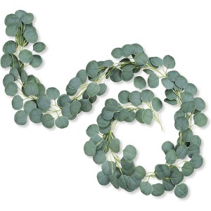 Eucalyptus Garland Vine Artificial Faux Silk Table Decorated Garlands Long Fake Wreath Hanging Vines Leaves