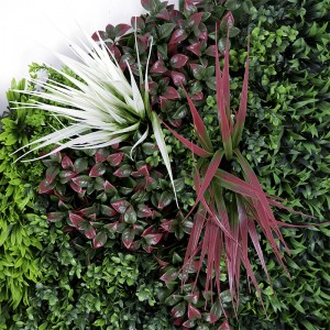Plàstic personalitzat privadesa jardí verd tanca paret d'herba de boix artificial
