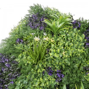 Ороиши беруна Системаи кабудизоркунӣ Green Grass Wall Topiary ниҳол Панели сунъии Boxwood Hedge