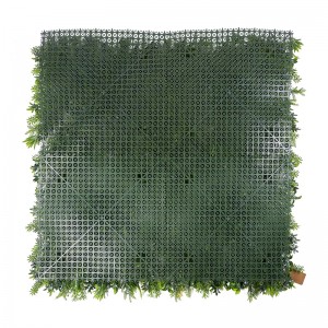 Ogige agbamakwụkwọ eji achọ mma Faux Green Backdrop Boxwood Hedge Grass Wall Artificial Plant Panel