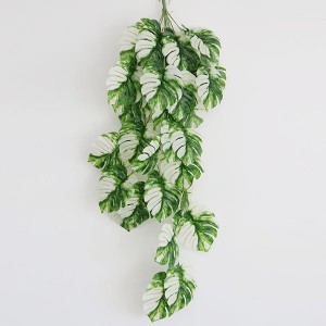 Plantas colgantes artificiales para bodas, plantas de vegetación falsas, decoración de paredes para exteriores