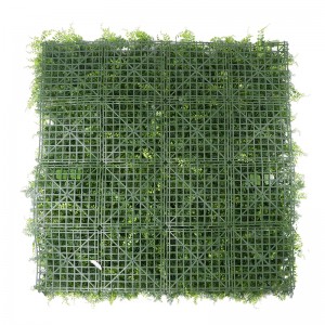 Uv vertikale nga druri i argjilës me gardh me gjelbërim të rremë Panele artificiale plastike nga druri i boksit Pasto Sintetico Muri me bar në stilin e xhunglës