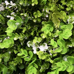 Osisi adịgboroja Plastic Garden Boxwood Panel Topiary Hedge Green Artificial Grass Plant Wall For Decor
