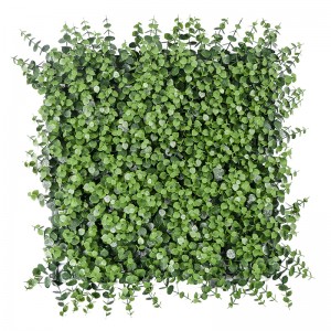 Пластичен надворешен панел со зелени листови Приватност Ѕид на растенија од вештачка трева за декорација на домот
