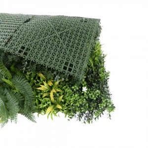 I-UV Resistant Faux Grass Panel Artificial Boxwood Hedge Vertical Leaf Wall Yokuhlobisa Ikhaya Lengadi