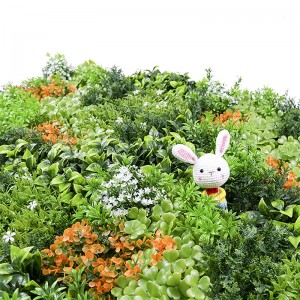 Decoração ao ar livre Painel de esteira de plástico Hedge Boxwood Parede de grama artificial para cenário de jardim