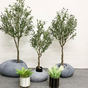 Högkvalitativt realistiskt konstgjort olivträd för dekoration