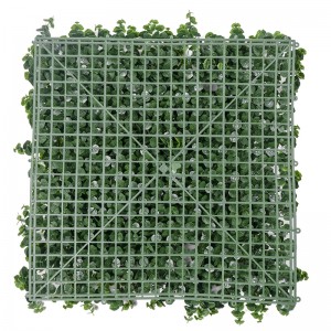 Parete di plastica della pianta dell'erba artificiale di privacy del pannello delle foglie verdi all'aperto per la decorazione domestica