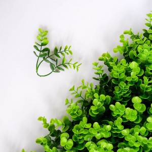 Individualizuotos plastikinės dirbtinės apdailos plokštės žalios gyvatvorės buksmedžio fonas dirbtinių augalų žolės siena