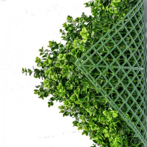Plastic Outdoor Green Leaves Panel Privacy Artificial Grass Plant Wall For Home Decoration