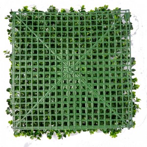 Plastik Outdoor Green Godhong Panel Privasi Ponggawa Grass Plant Tembok Kanggo Dekorasi Ngarep