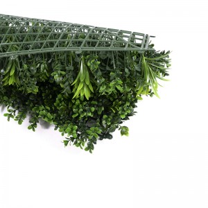 צמחי פלסטיק מזויפים גן תפאורה לוח עץ תאשור גידור ירוק דשא מלאכותי צמחי קיר לעיצוב